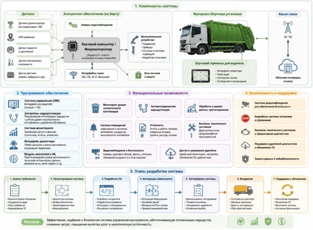 Бортовая система управления мусоровозом